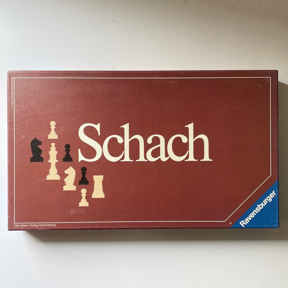 1980s Ravensburger Schach Vintage 1983 German Chess Game Set European Game Night